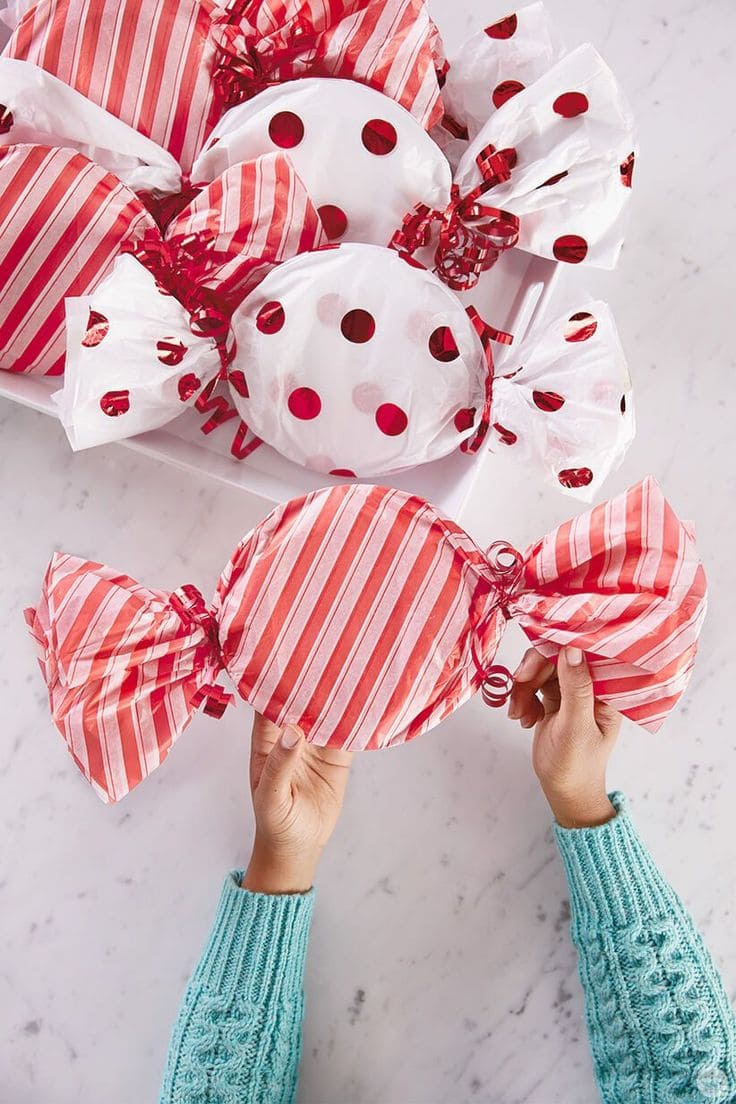 Festive Candy-Inspired Gift Wraps