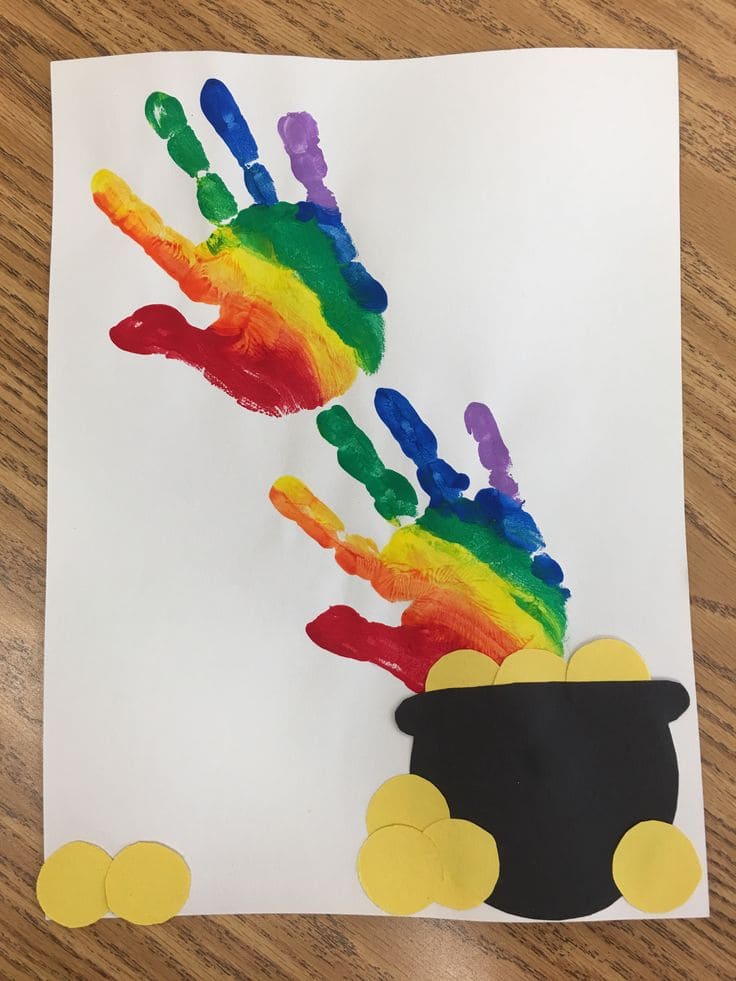 Joyful St. Patricks Day Handprint Art