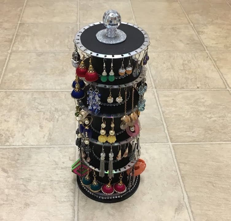 Glamorous Spinning CD Earring Holder