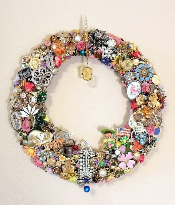 Vintage Jewelry Wreath of Memories