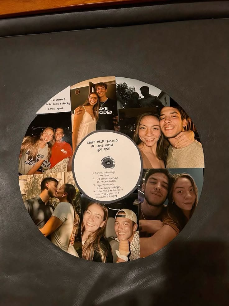 Heartwarming Memory Collage Vinyl CD Art