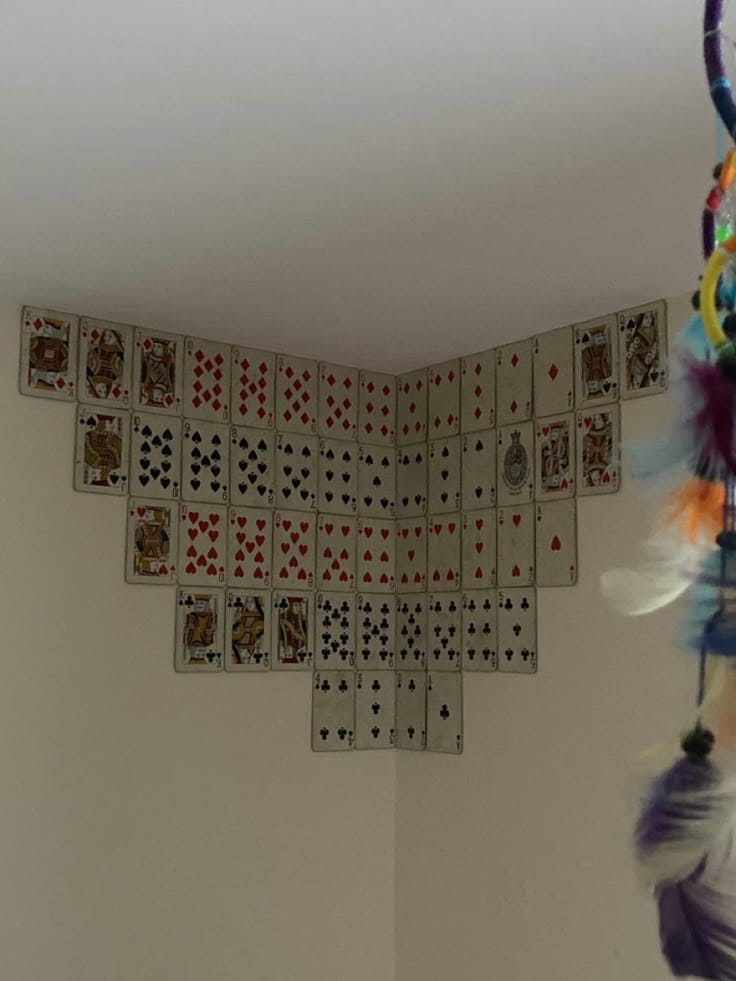 Artistic Card House Wall Display