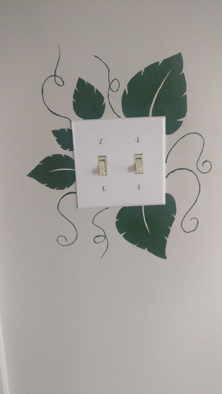 Lush Green Leafy Switchboard Art