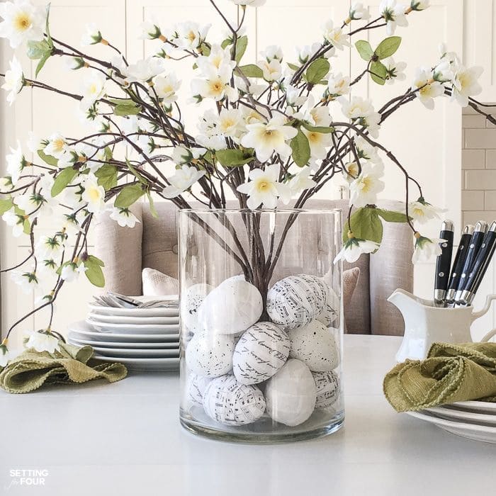 Graceful Magnolia Egg Vase Display