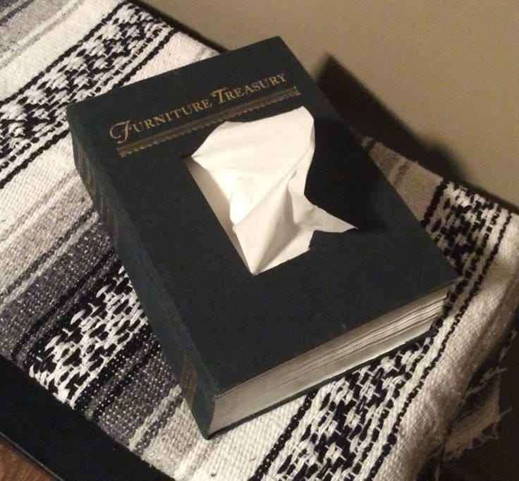 Clever Hidden Book Tissue Box Holder