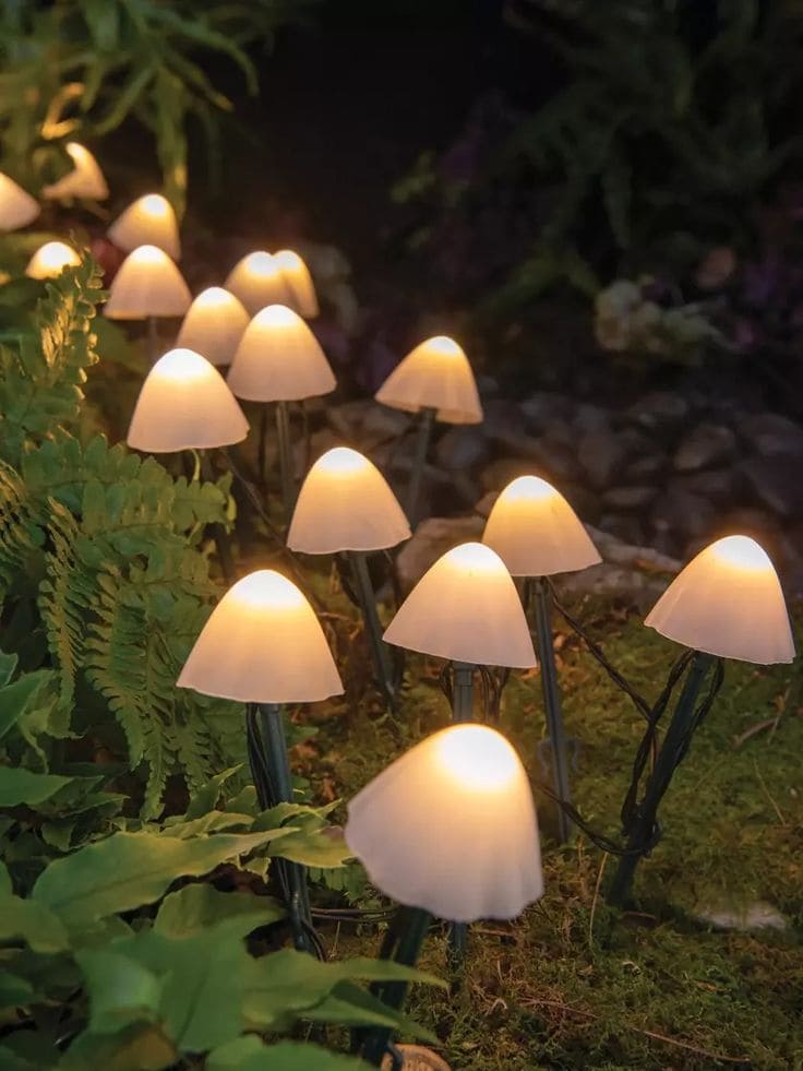 Enchanted Glow Mushroom Pathway