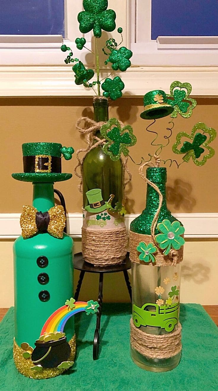 Festive St. Patricks Day Bottle Beauties