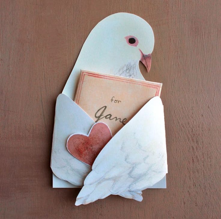 Love Dove Paper Envelope
