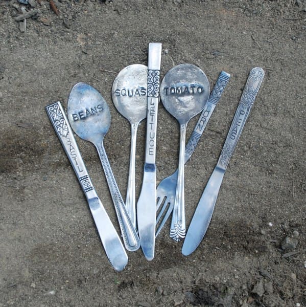 Vintage Spoon Garden Markers
