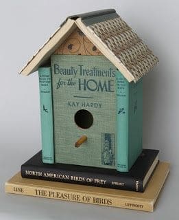 Enchanting Book Birdhouse with Rustic Charm