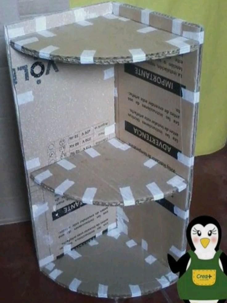 Handy Cardboard Corner Shelf