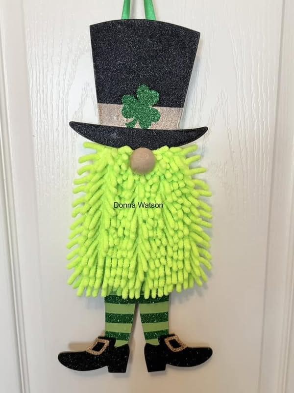 Playful Leprechaun Chenille Joy Wreath