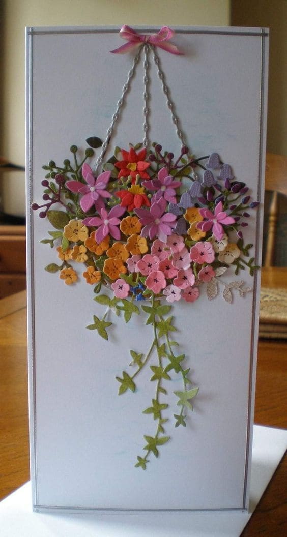 Charming Floral Basket Birthday Card DIY