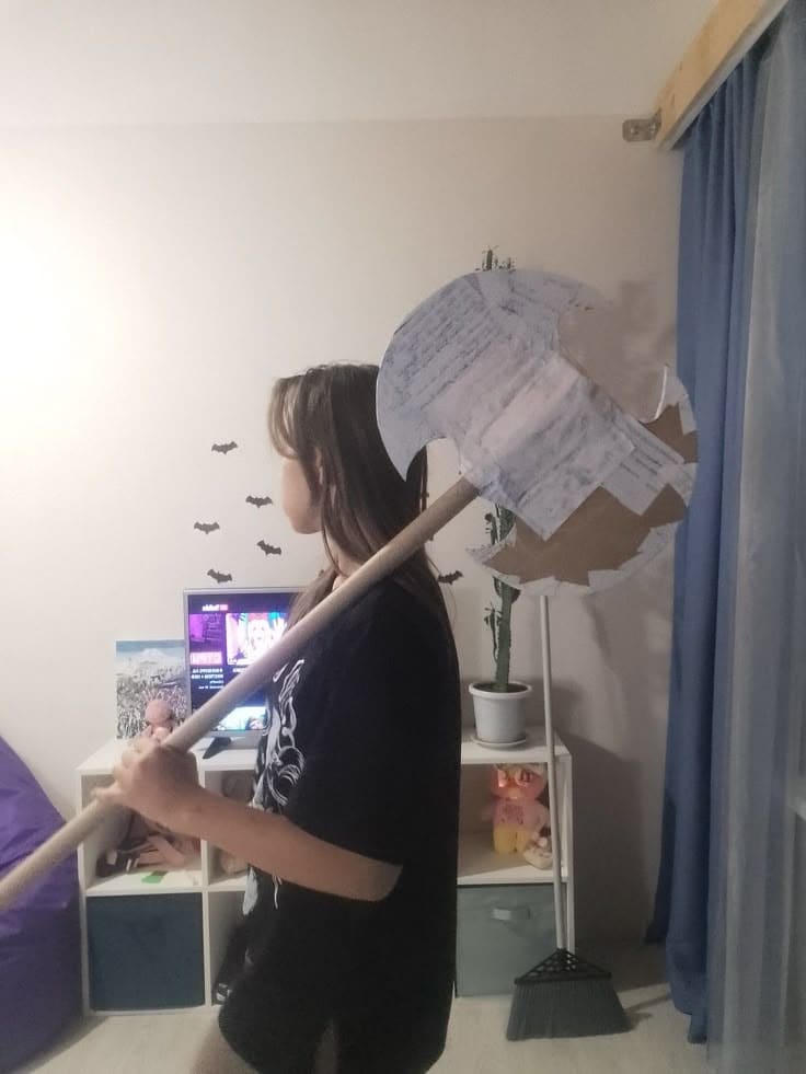 Imposing Cardboard Axe Creation