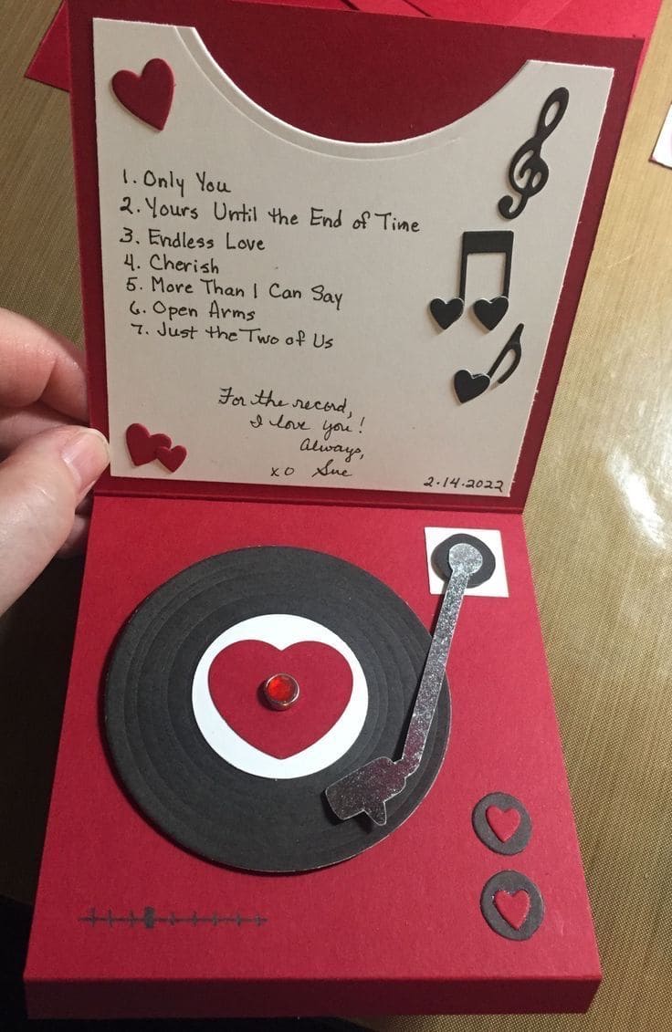 Charming Vinyl Record Mothers Day Card