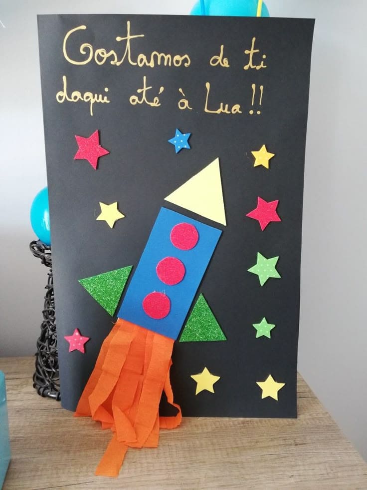 Rocket-themed Card