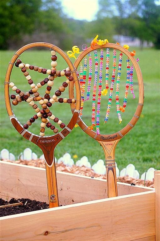 Playful Racket Garden Art