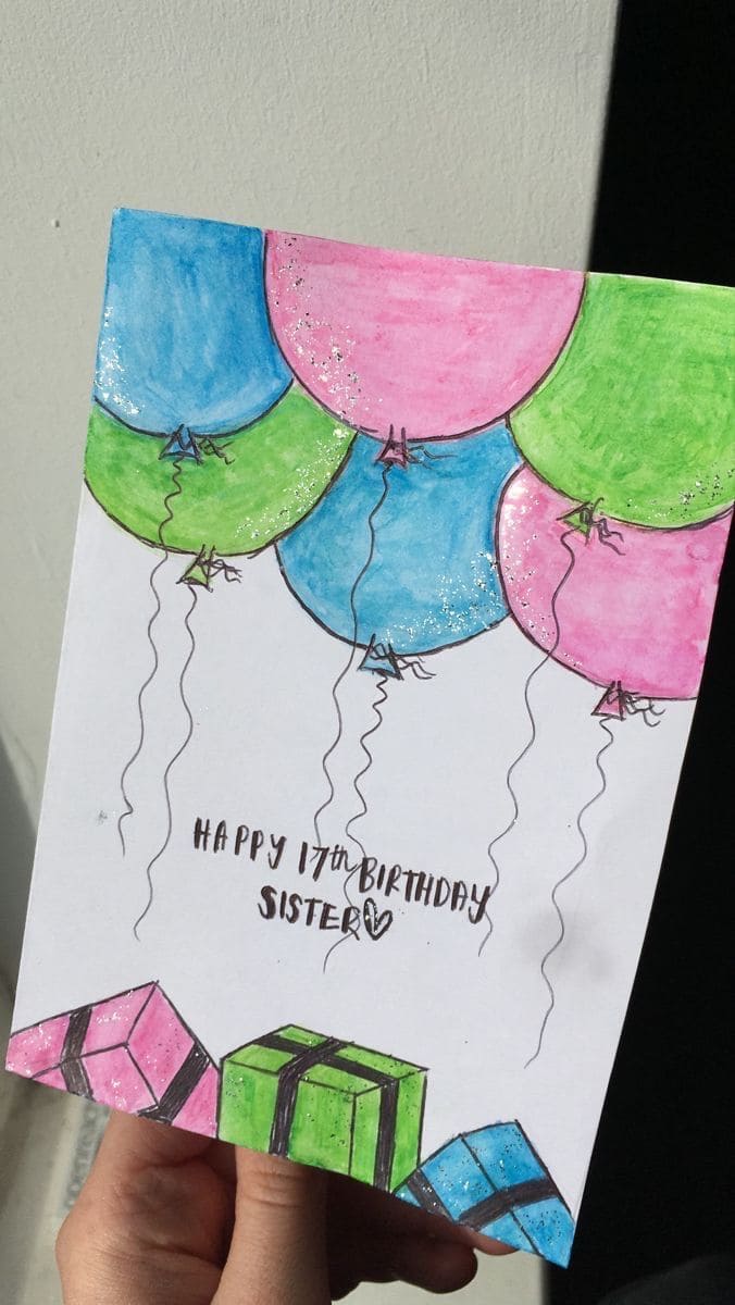 Whimsical Watercolor Balloon Birthday Card DIY