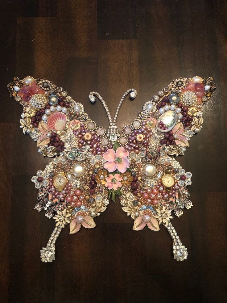 Exquisite Butterfly Mosaic from Jewelry