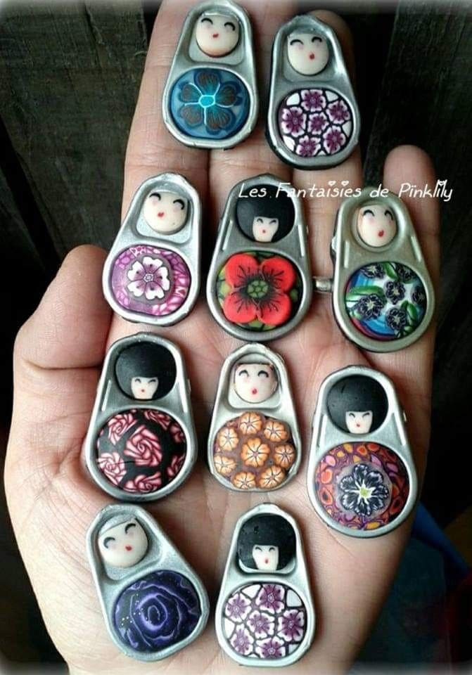 Soda Tab Kokeshi Dolls