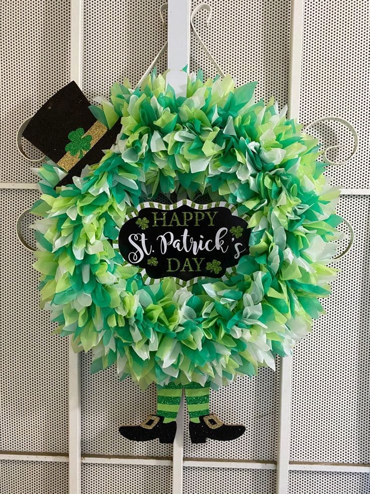 Whimsical Leprechaun Wreath for a Festive Entry