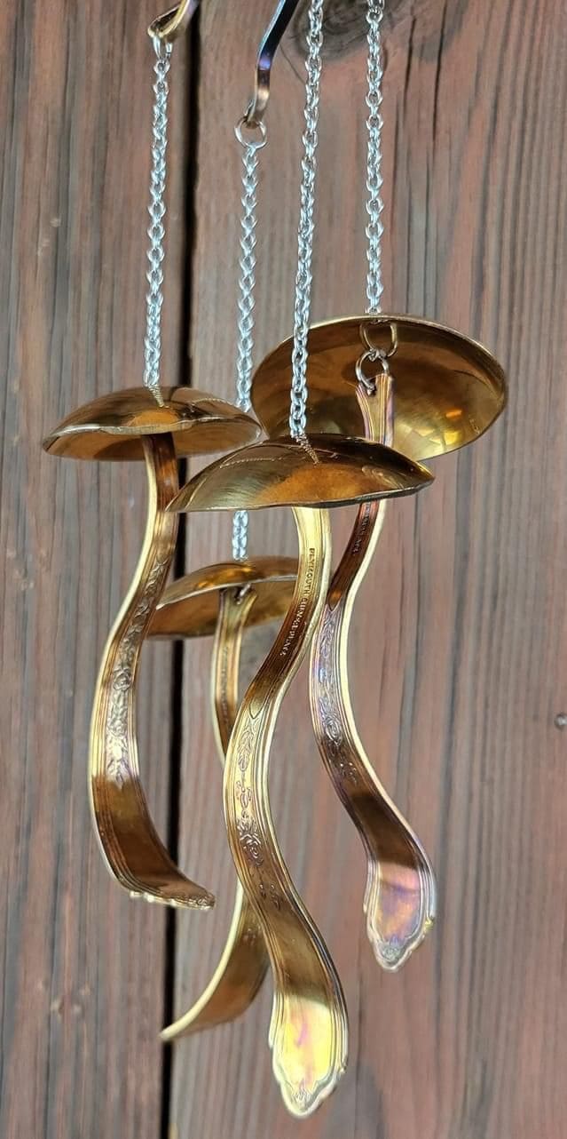 Golden Spoon Jellyfish Wind Chime