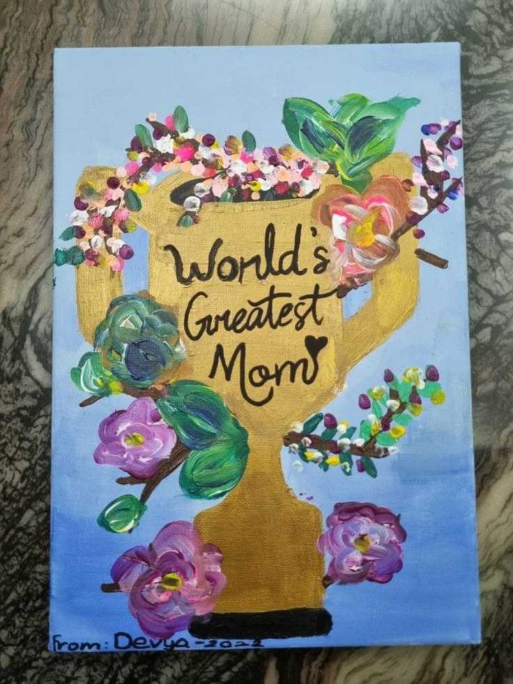 Vibrant Trophy Mothers Day Card