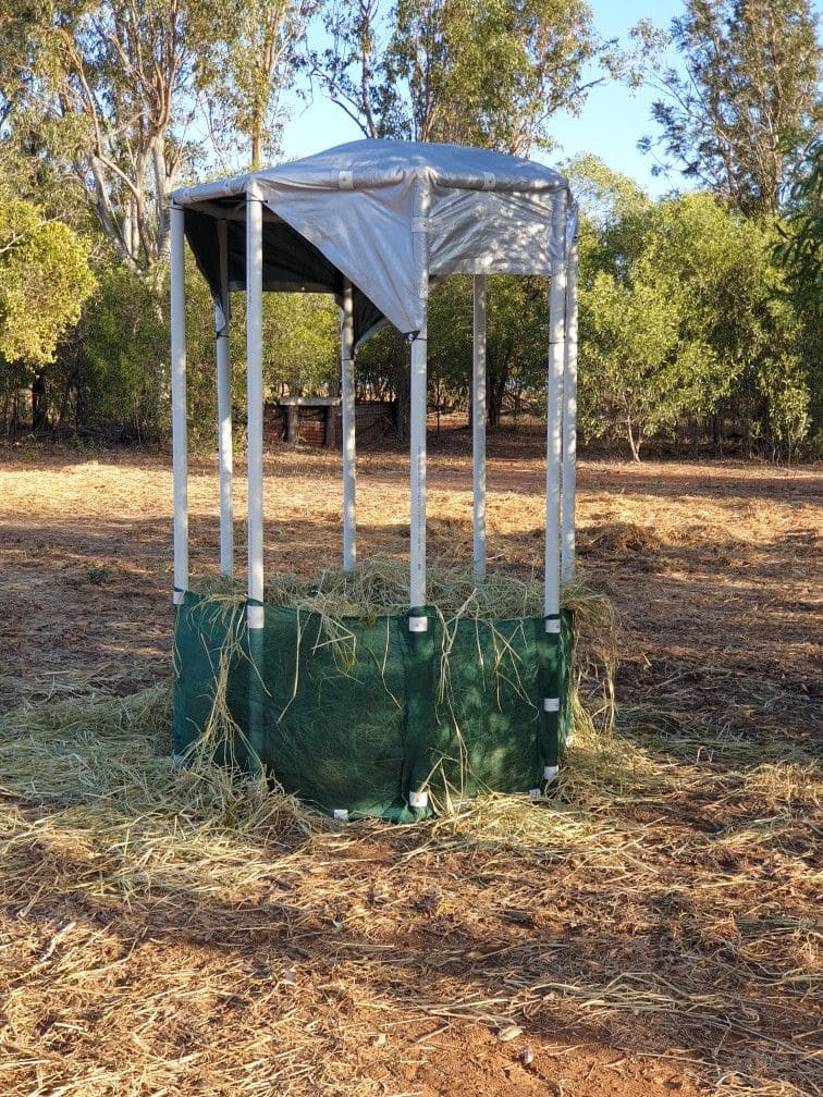 Shade-Top Hay Feeder Shelter