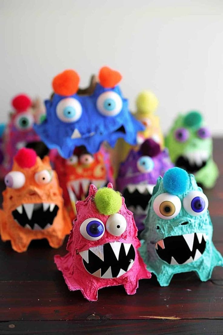 Egg Carton Monsters