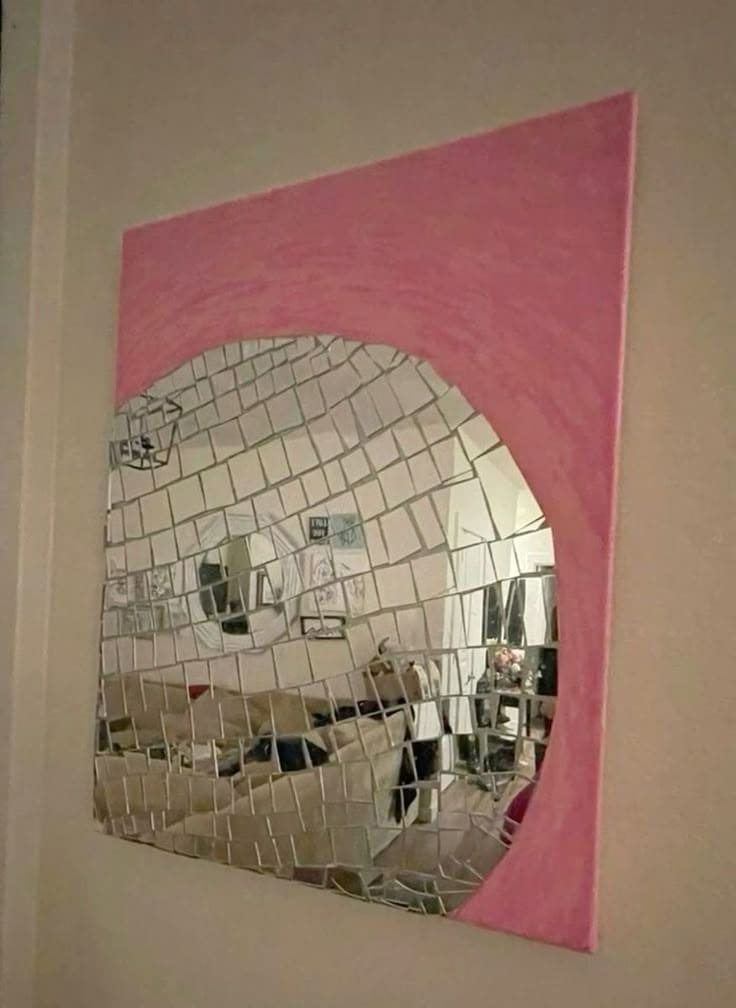 Glamorous Mosaic CD Mirror Wall Art