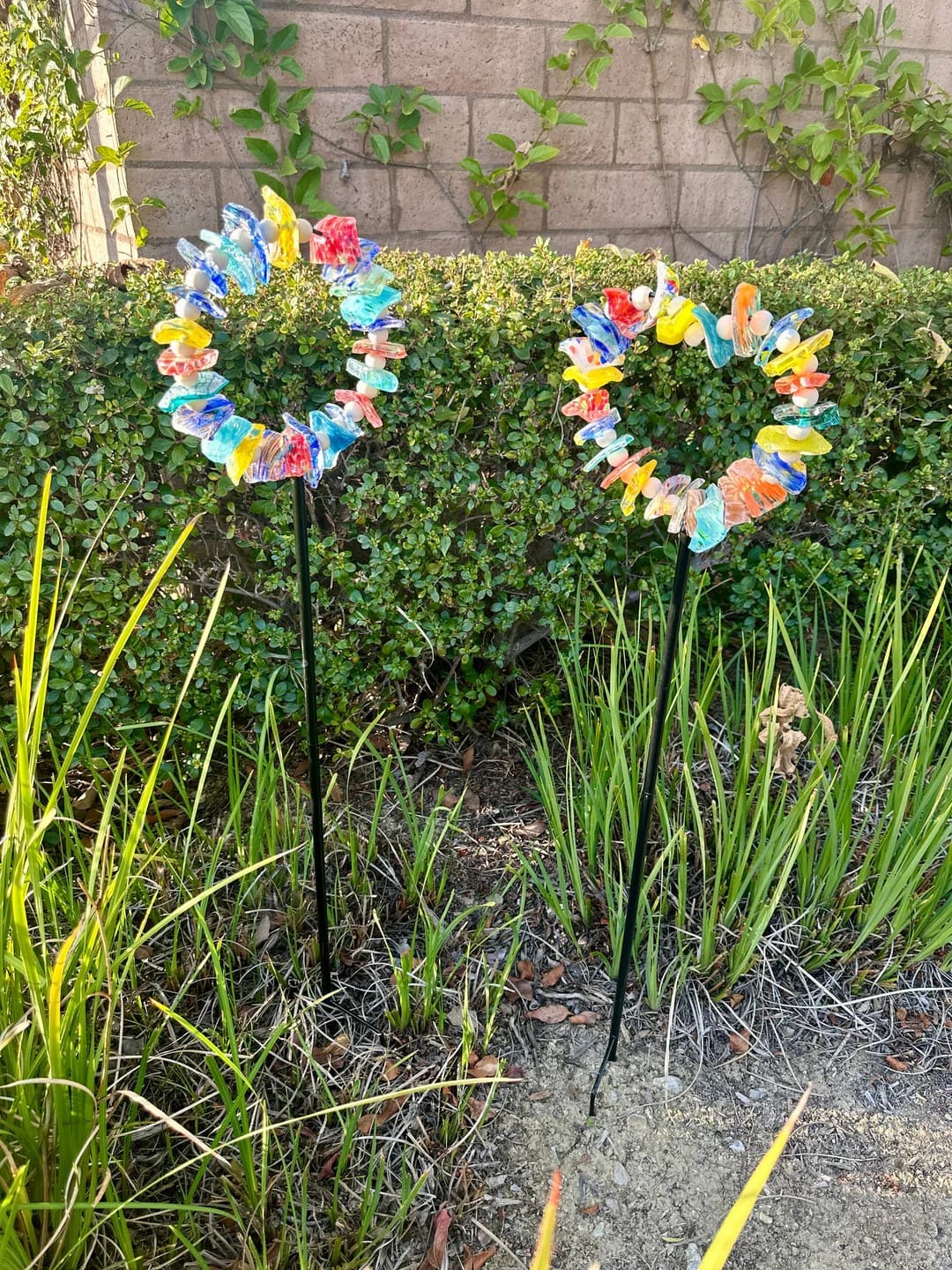 Colorful Plastic Flower Ring Stakes