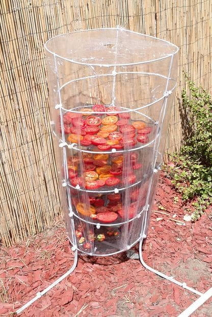 Upcycled Plastic Cylinder Drying Tower