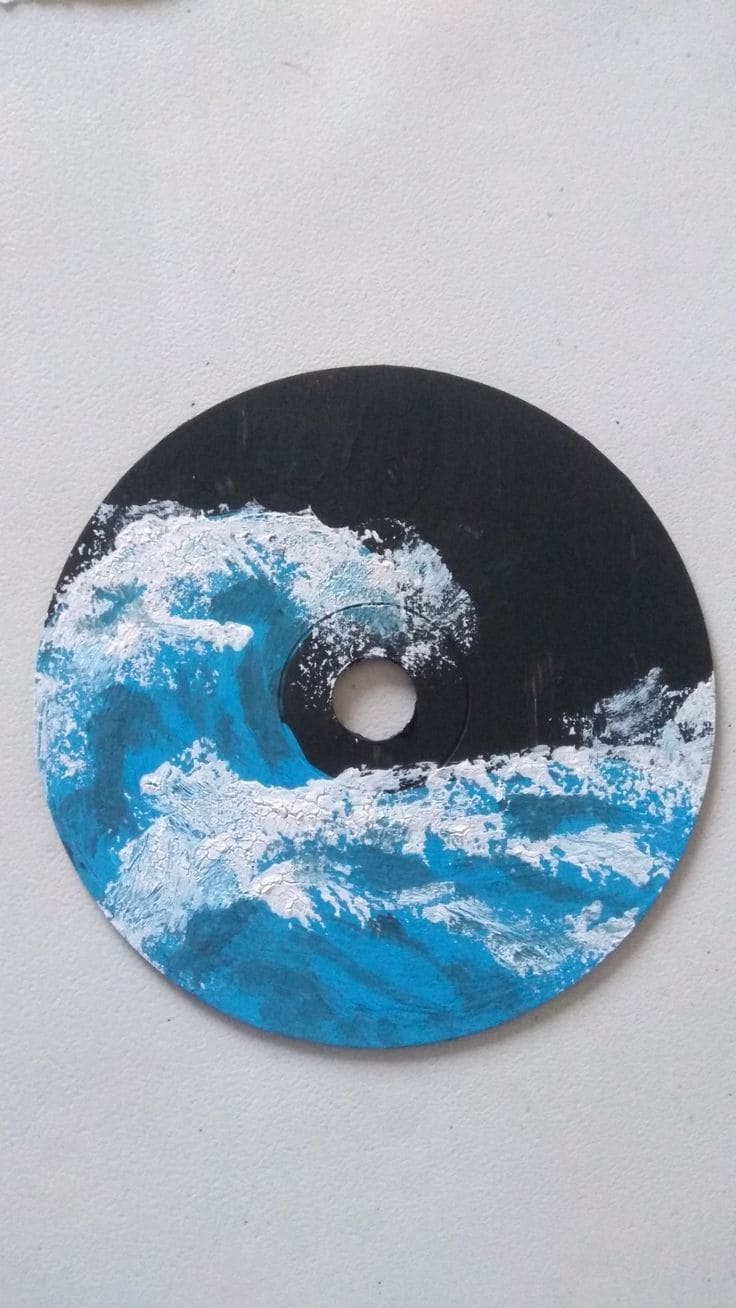 Majestic Ocean Wave Vinyl Painting