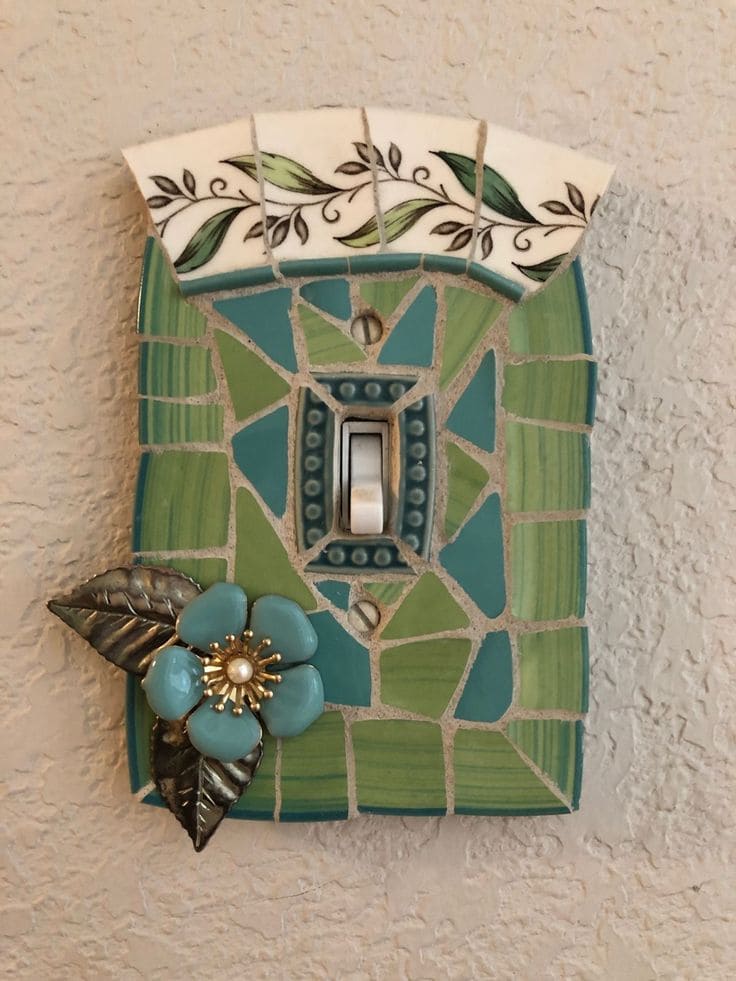 Elegant Mosaic Tile Switch Plate Cover