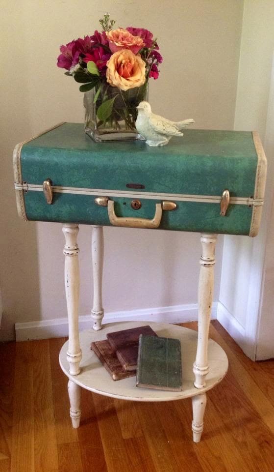 Elegant Suitcase Side Table