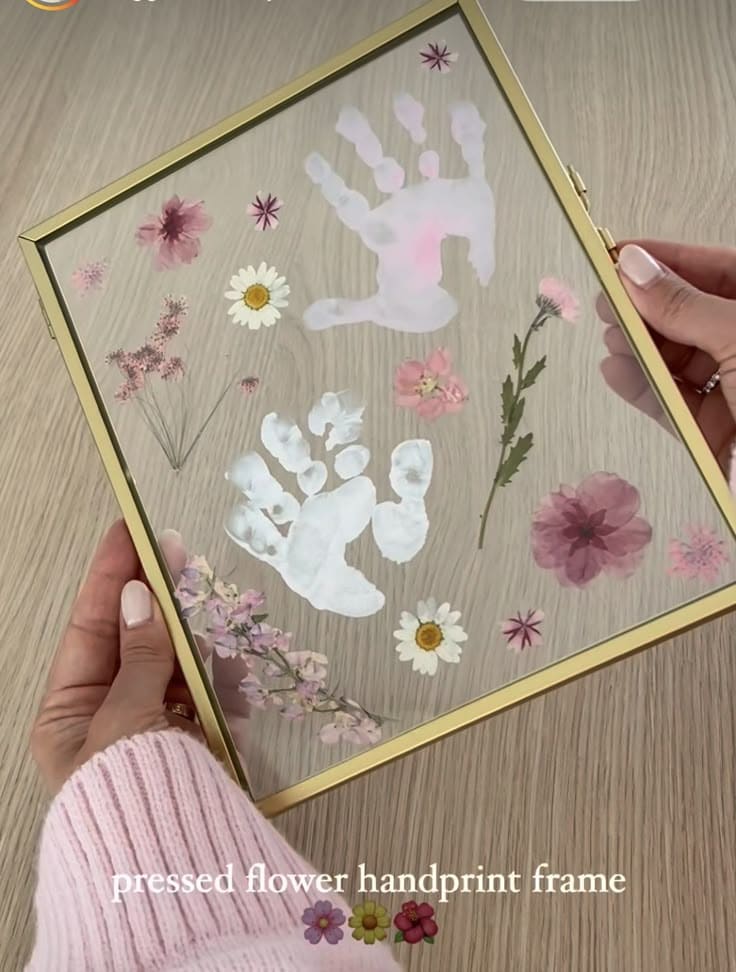 Timeless Floral Handprint Frame