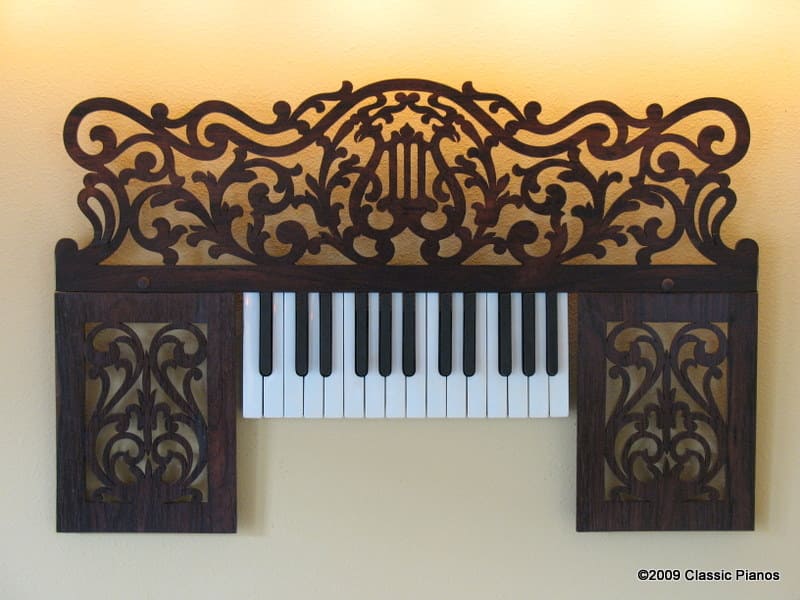 Ornate Piano Key Wall Sculpture