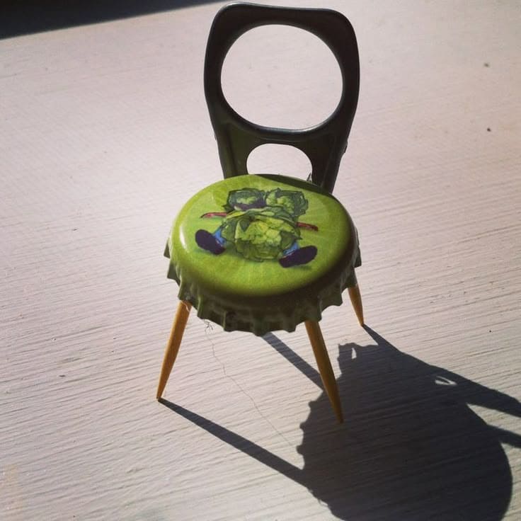 Soda Tab and Bottle Cap Mini Chair