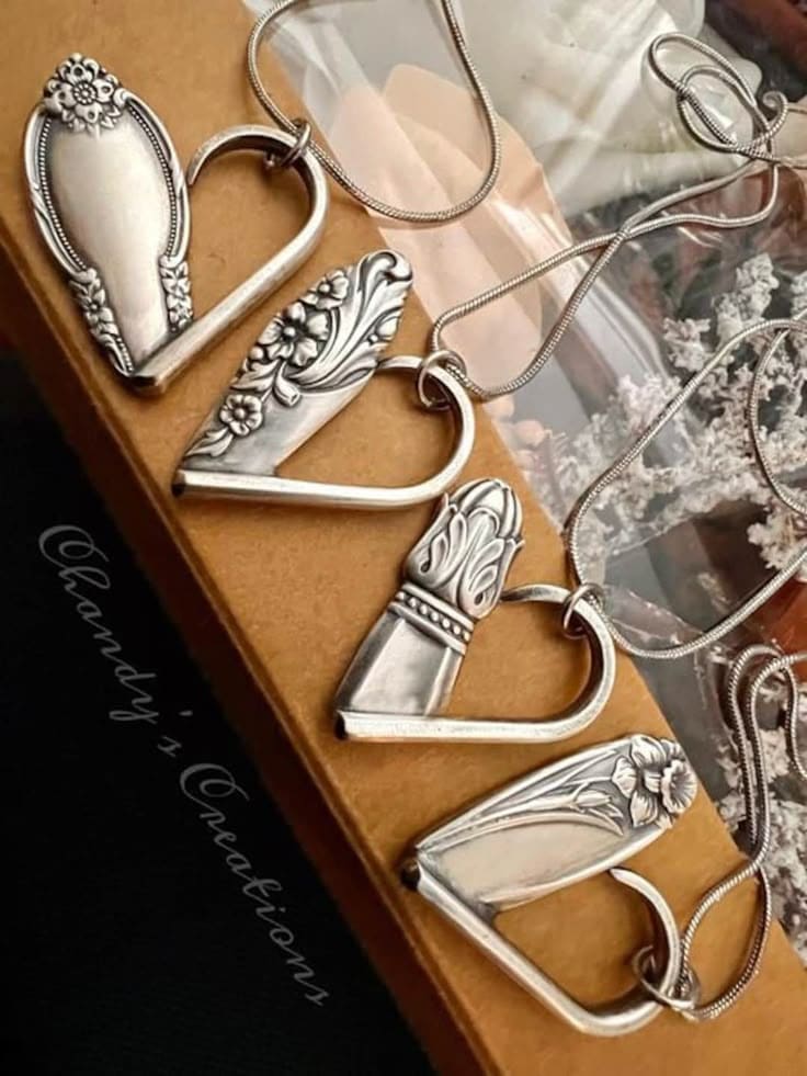 Vintage Spoon Handle Heart Necklace DIY