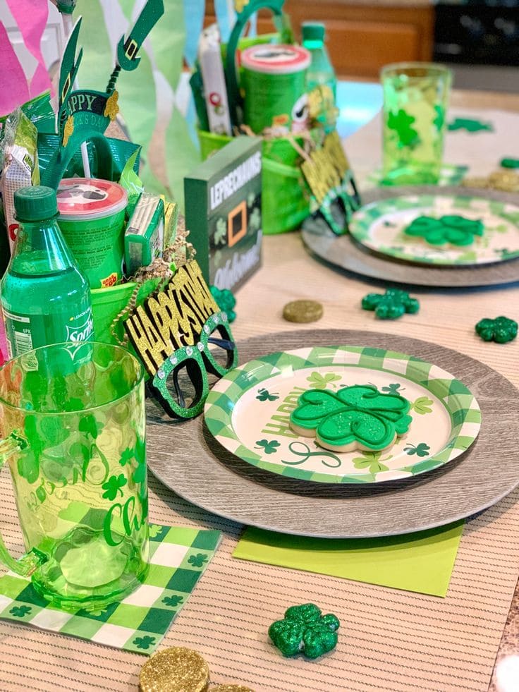 Festive St. Patricks Day Table Setting Joy