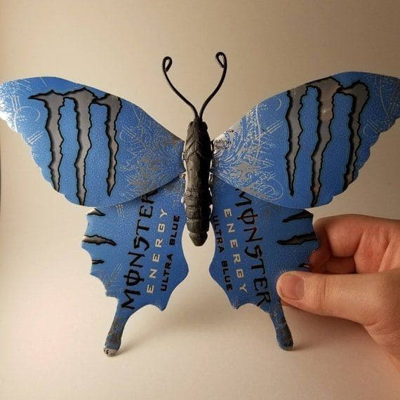 Striking Soda Can Butterfly Art
