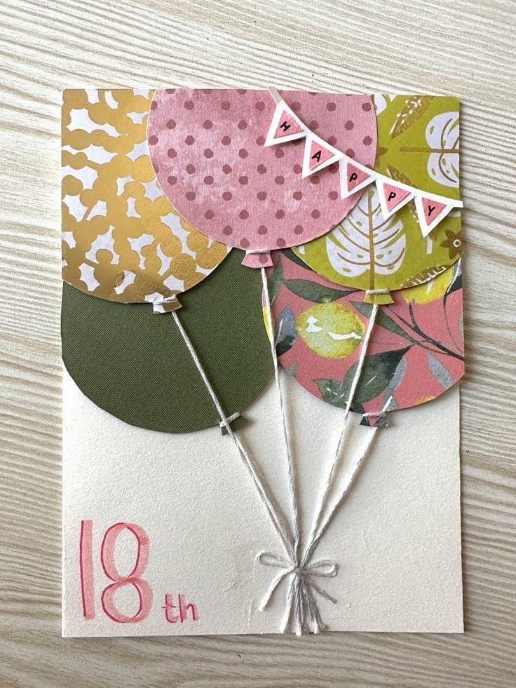 Chic Balloon-Themed Birthday Card DIY