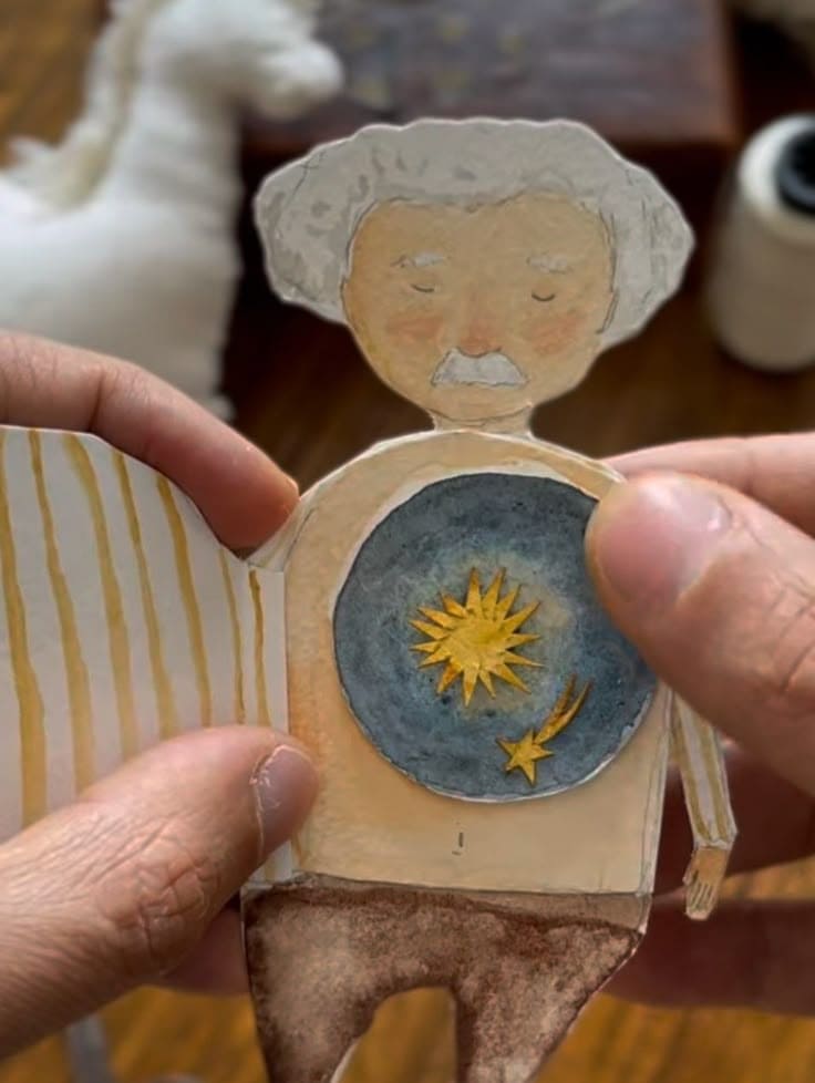 Galaxy-in-My-Chest Paper Puppet