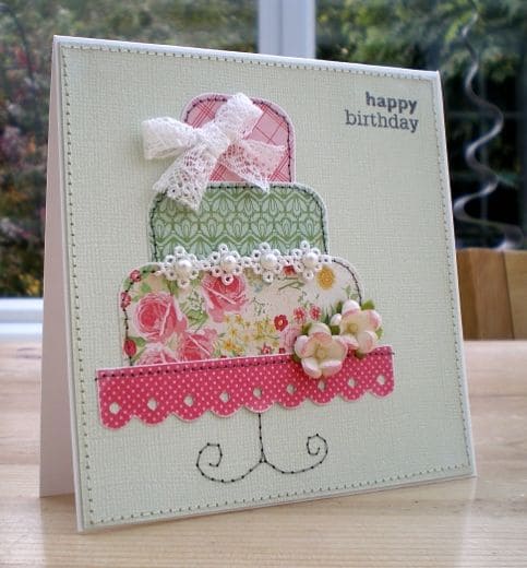 Patchwork Birthday Cake Card DIY