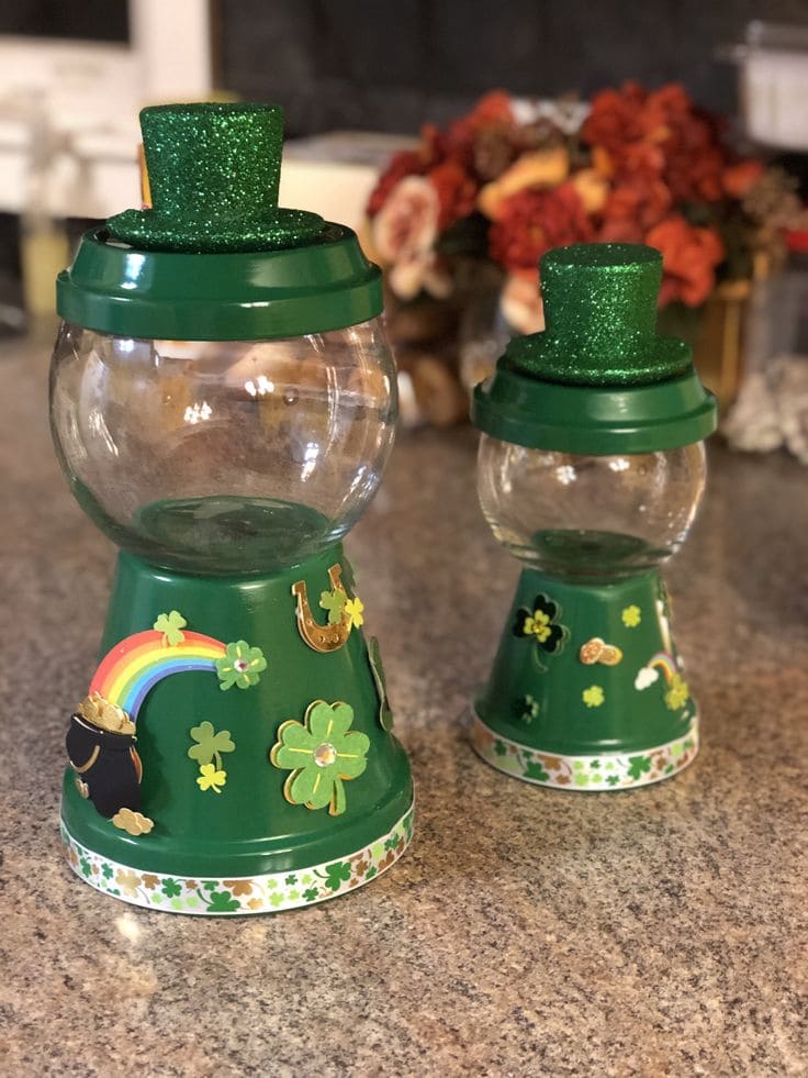 Charming Leprechaun Hat Candy Jars