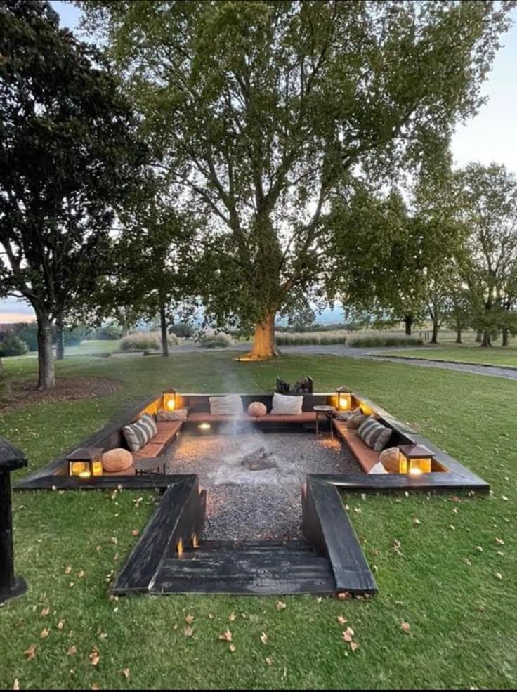 Fireside Garden Serene Sunken Escape