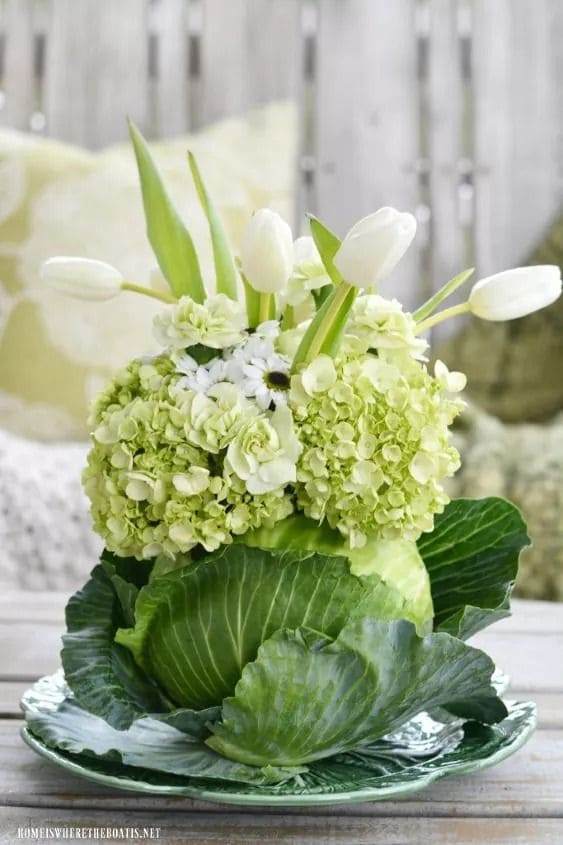 Unique St. Patricks Day Cabbage Centerpiece