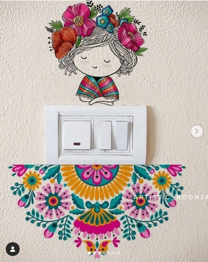 Vibrant Folk Art Switchboard Design