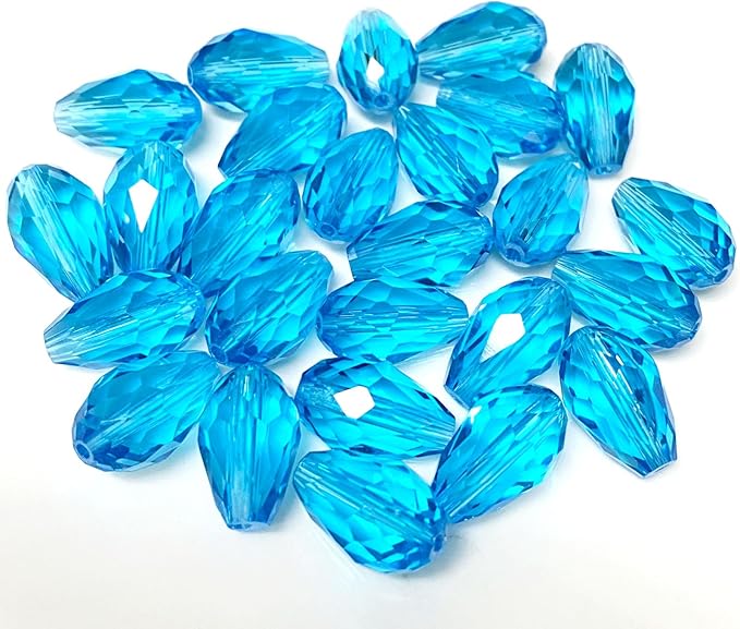 Shop blue glass teardrop beads