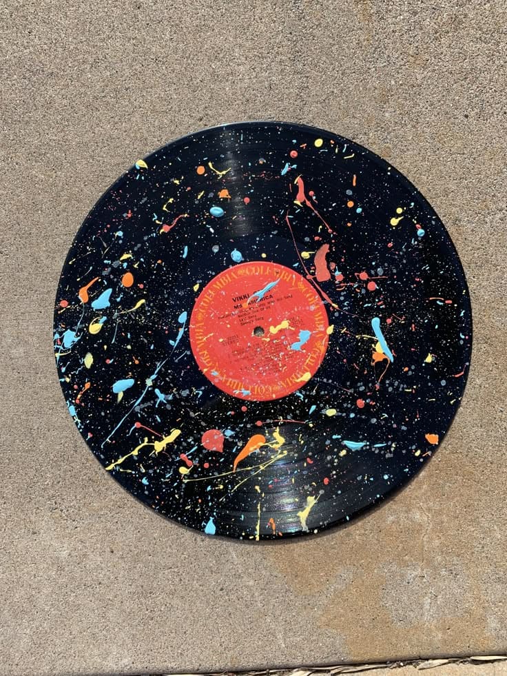 Energetic Splatter Vinyl Art